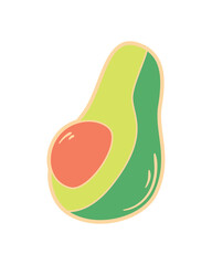 flat avocado design