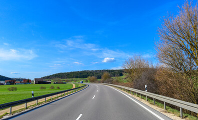 B 27 zwischen Bargen und Hüfingen im Schwarzwald-Baar-Kreis, Baden-Württemberg 