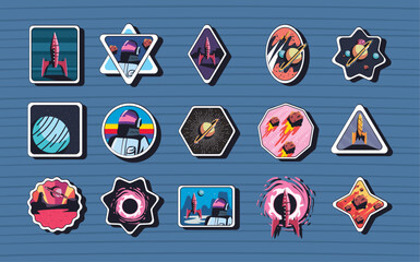 flat space badges © Jeronimo Ramos