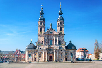 Obraz premium Fulda Cathedral (Fuldaer Dom Sankt Salvator) with the burial place of Saint Boniface in Fulda in the state of Hesse in Germany