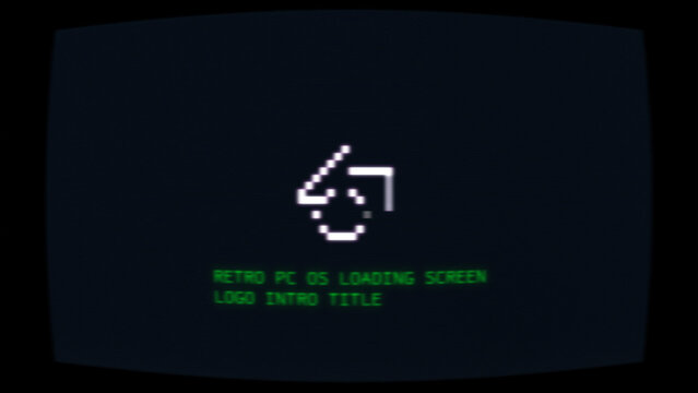 Retro Pc Os Loading Screen Logo Intro Title