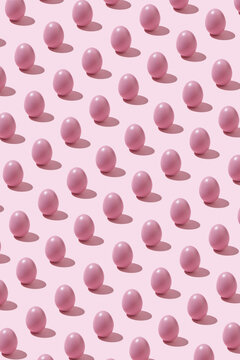 Pink Easter eggs pattern
