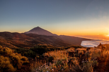 Sunset in El Teide, Canary Islands.