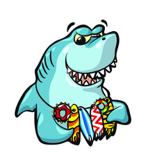 cute shark with prize surfboard necklace 