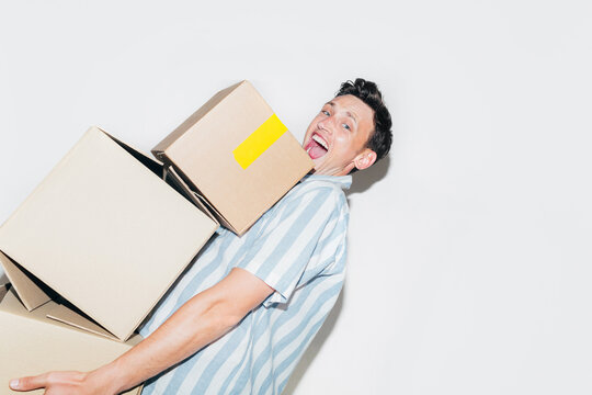 Man Carrying Boxes 