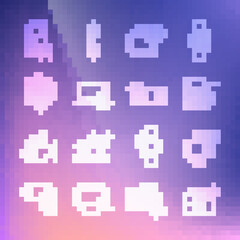 Set line Photo camera service, Processor, Drill machine, Tv, Laptop, Location, Smartphone and Microwave oven icon. Vector