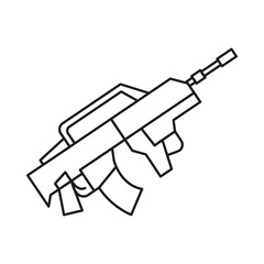 Rifle, guns concept line icon. Simple element illustration. Rifle, guns concept outline symbol design from war set. Can be used for web and mobile on white background