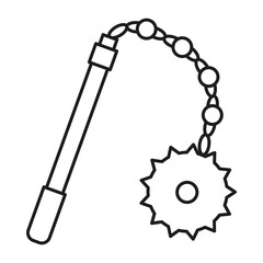 Mace, weapon concept line icon. Simple element illustration. Mace, weapon concept outline symbol design from war set. Can be used for web and mobile on white background