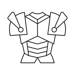 Knight armour concept line icon. Simple element illustration. Knight armour concept outline symbol design from war set. Can be used for web and mobile on white background