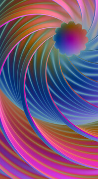 Colorful loop of turns.