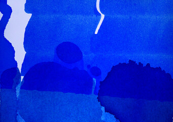 Abstract Flowing Blue Ink 