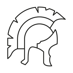 Army Helmet, protection concept line icon. Simple element illustration. Army Helmet, protection concept outline symbol design from war set. Can be used for web and mobile on white background