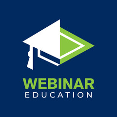 Fototapeta na wymiar Vector logo of online webinar and education