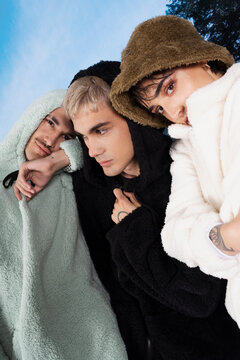Friends having fun. Consumer concept, winter fashion