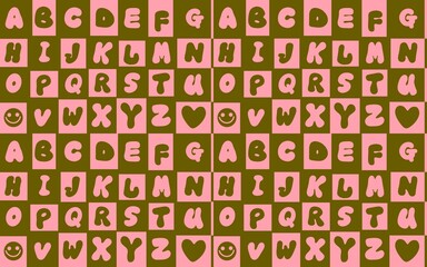 School English alphabet pattern for kids and fabrics and wrapping paper and notebooks and packaging and hobbies