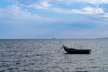 Naklejka premium Early evening mood on the beach of Sardinia island