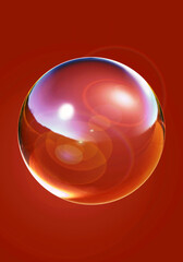 Esfera de cristal texturizada