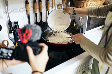 creating content for a cooking vlog