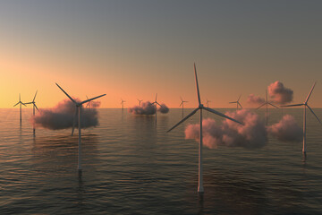 Windmills at sea