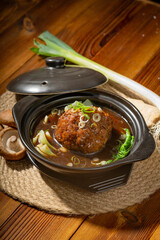 Special Chinese food marinated lion head