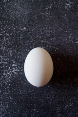 egg on black background