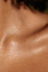 Fototapeta premium Sweaty skin of black woman