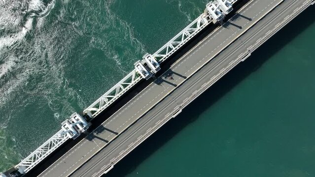 Storm Surge Barrier in Eastern Scheldt From a Bird's Eye View