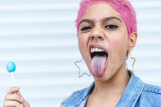 portrait of a woman gesturing