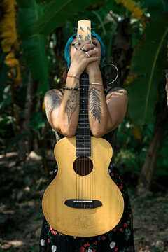 Blue haired girl