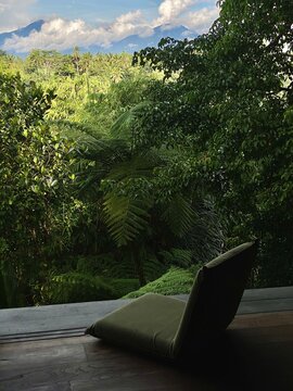 Floor Chair On Terrace With A Nature View