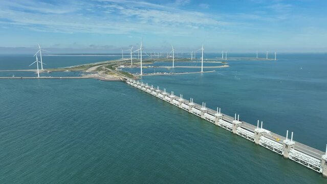 Eastern Scheldt Storm Surge Barrier in the Netherlands