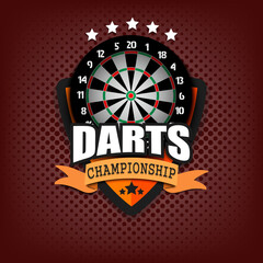 Darts logo template design