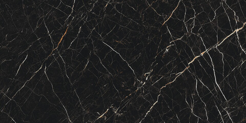Naklejka na ściany i meble Gold Patterned natural of black marble (Gold Russia) texture background for product design