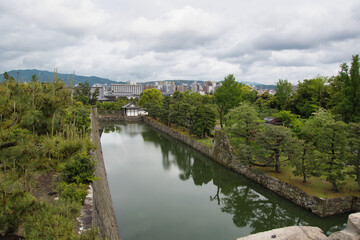 Naklejka na ściany i meble The moat encircled Nijō Castle. Kyoto Japan 　　 