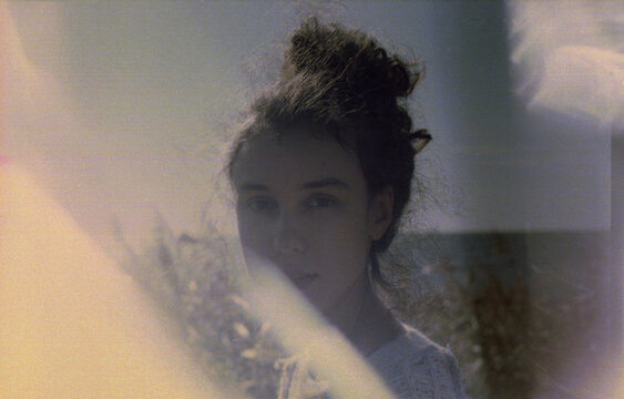 A woman by the sea