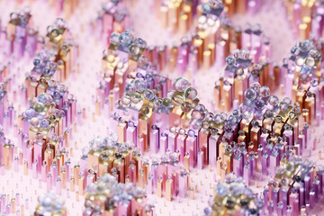 Geometric pattern of cubes and spheres