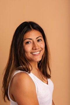 Beautiful multiracial woman studio portrait