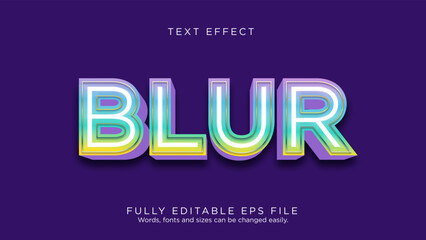 Unicorn Color Blur Logo Text Effect Font Type