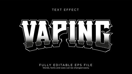 Vaping Logo Text Effect Font Type