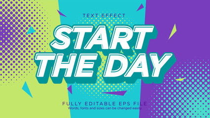 Start the day Text Effect Font Type