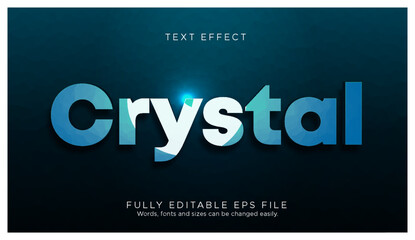 Obraz premium Crystal Underwater Text Effect Font Type