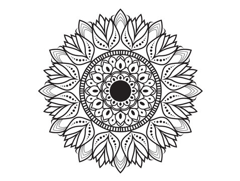 recommend clip art: Circle pattern in the form of mandala for Henna; Mehndi; tattoos; decorative ornaments in ethnic oriental style; coloring book pages.