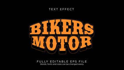 Bikers Motorcycle Logo Text Effect Font Type