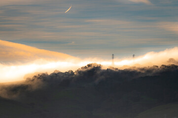 sunrise in the clouds