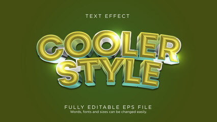 Cooler Style Text Effect Font Type - obrazy, fototapety, plakaty