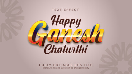 Indian festival for Ganesh Chathurthi Text Effect Font Type
