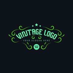 Vintage Retro Vector Logo for banner