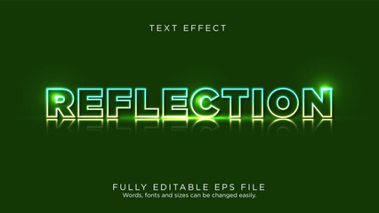 Reflection Glow Text Effect Font Type