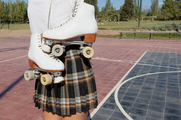 Close-up Of Roller Skating Shoe, Outdoors