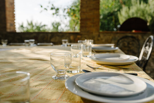 Table set for dinner